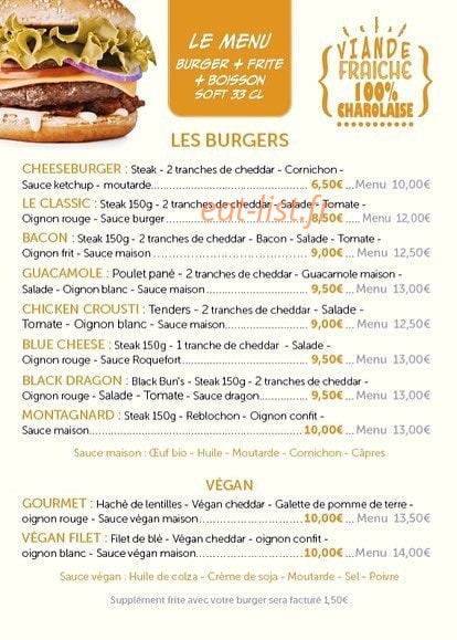 Jerry's Burger — carte page 2