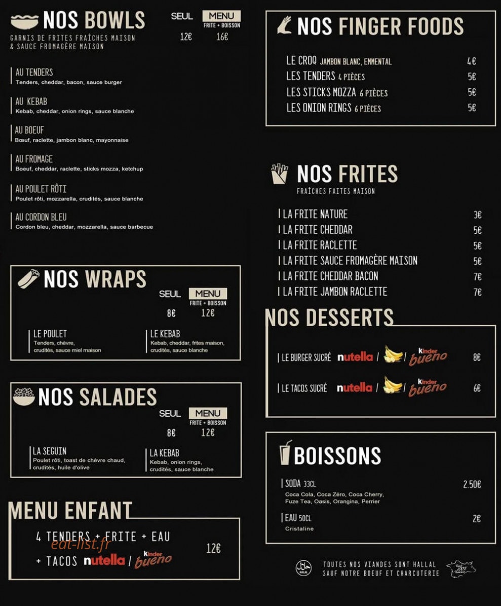 L'Atelier à Burger — carte page 2