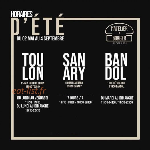 L'Atelier à Burger — carte page 3