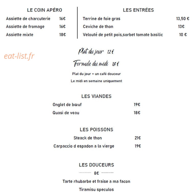 L’Escale — carte page 1