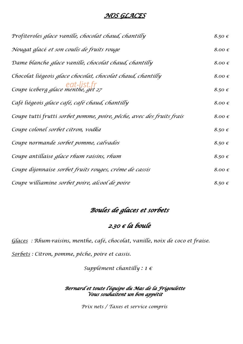 La Frigoulette — carte page 7