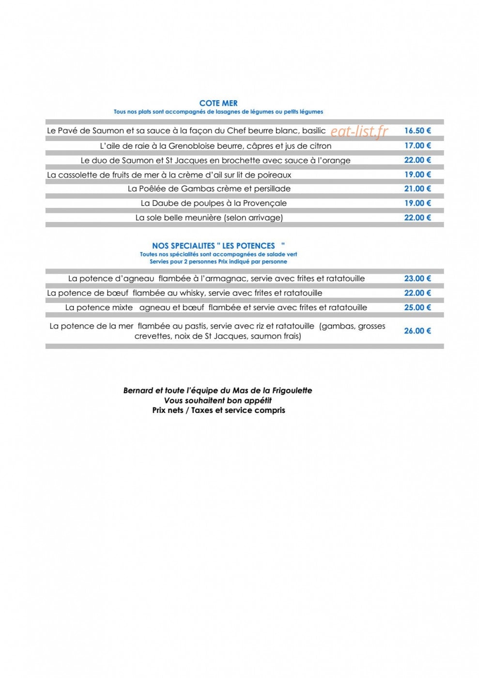 La Frigoulette — carte page 2