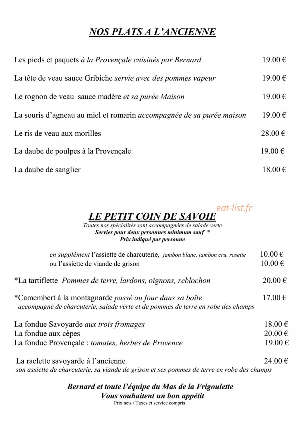 La Frigoulette — carte page 3