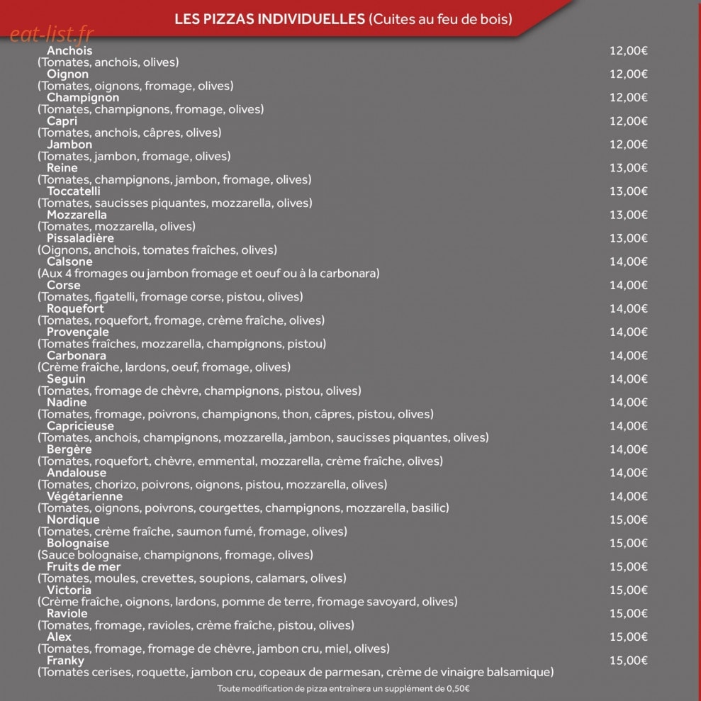 La Pitchouline — carte page 2