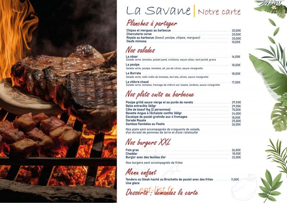 La Savane — carte page 1