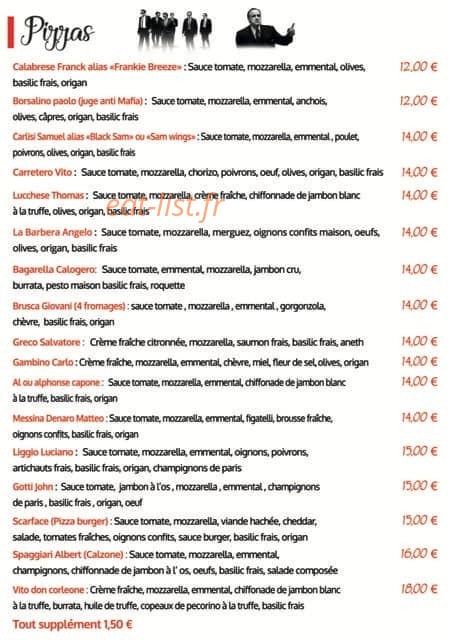 Pizzeria du Quai — carte page 1