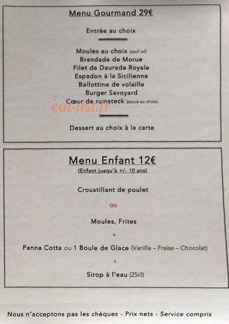 Restaurant A&A — carte page 2