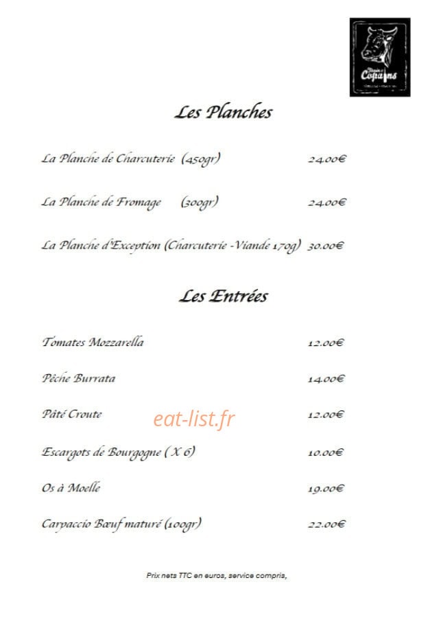 Tanin & Copains — carte page 1