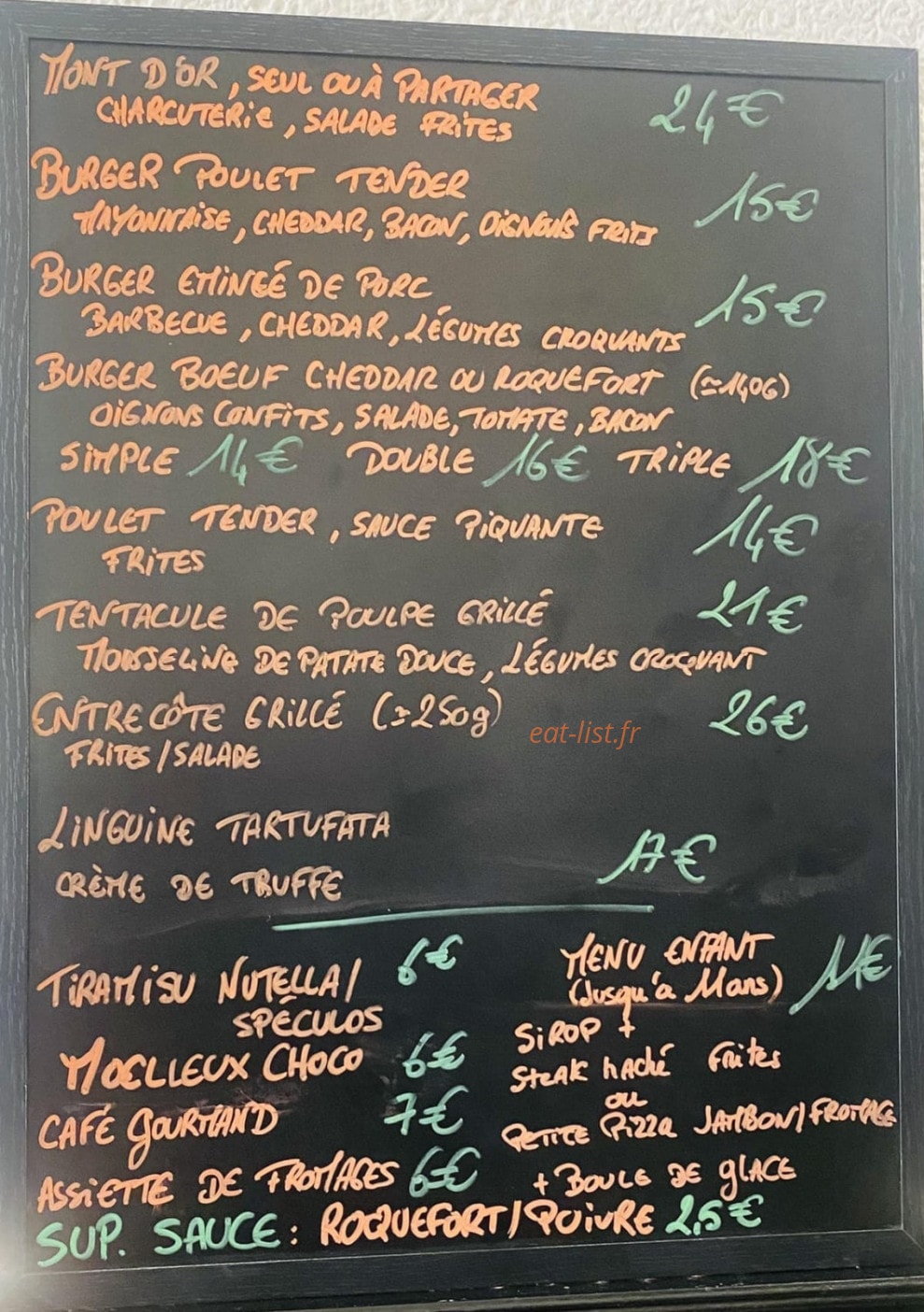 Chez Juline — carte page 1