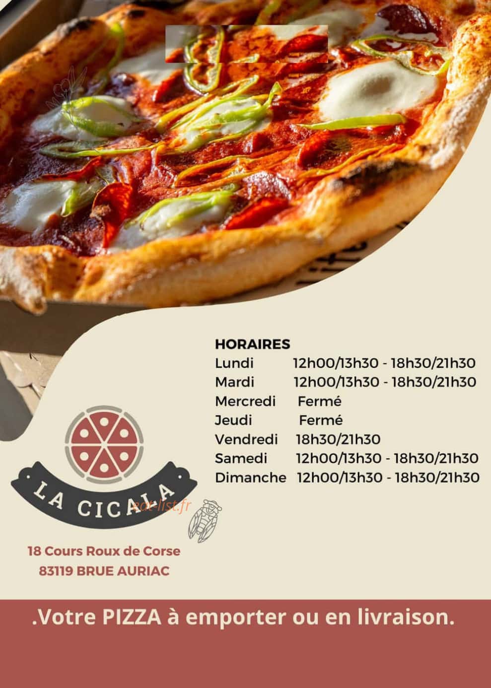 La Cicala — carte page 1