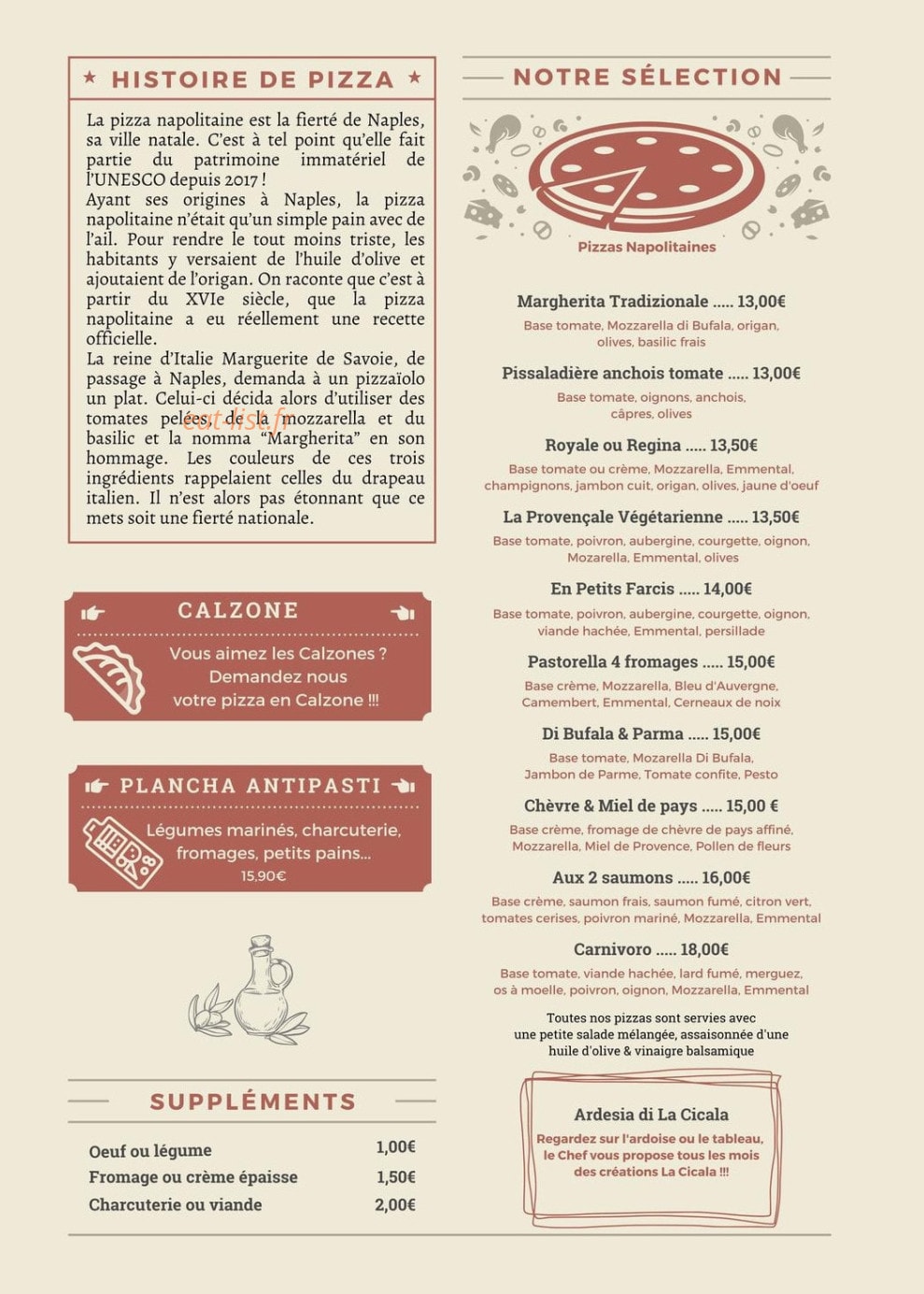 La Cicala — carte page 3
