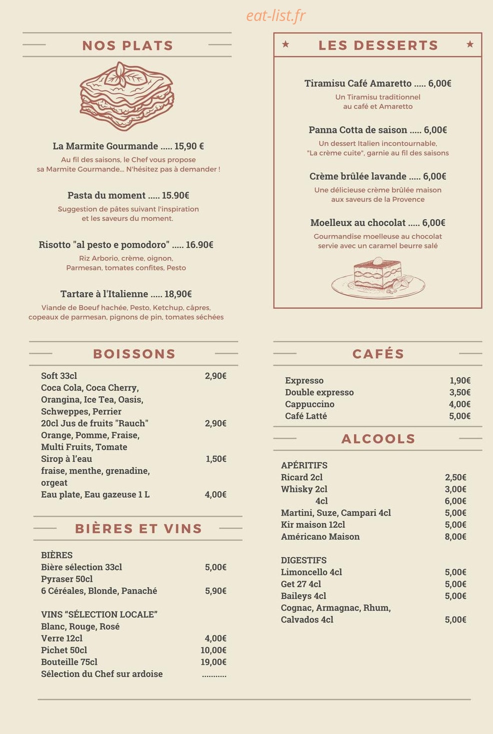 La Cicala — carte page 4