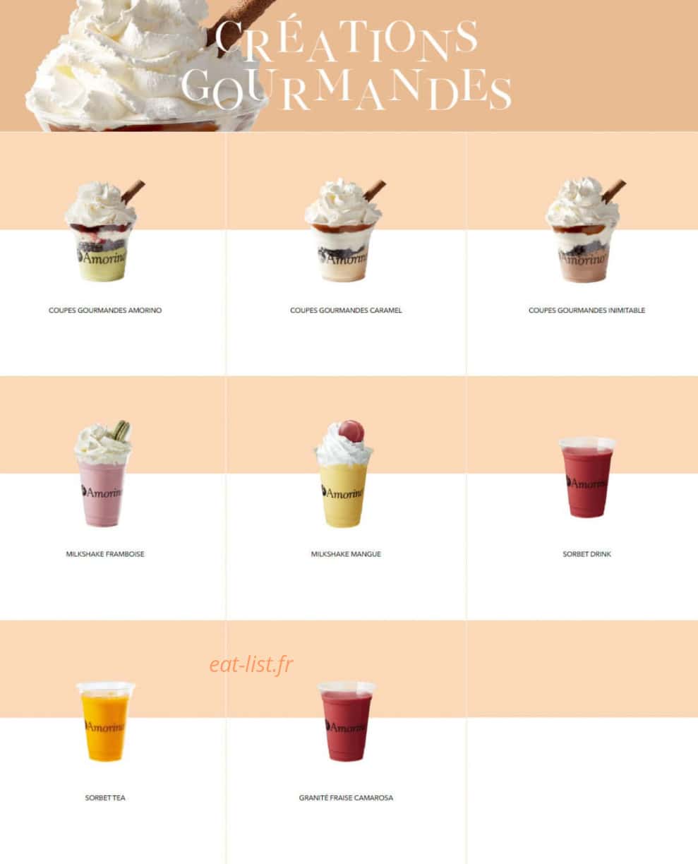 Amorino — carte page 8