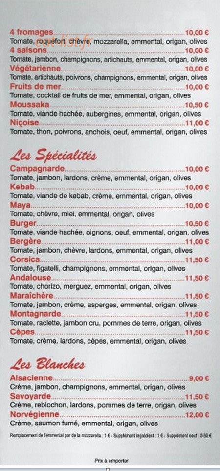 Chez Step D74's — carte page 3