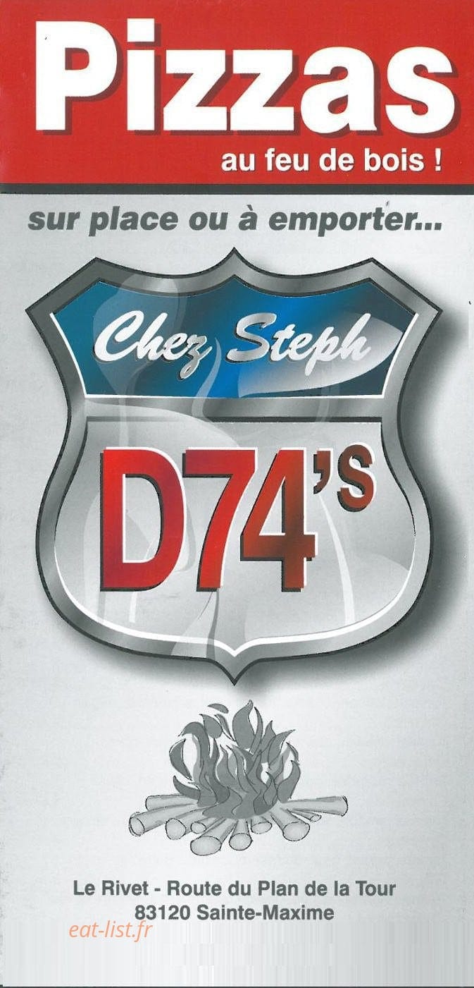 Chez Step D74's — carte page 1
