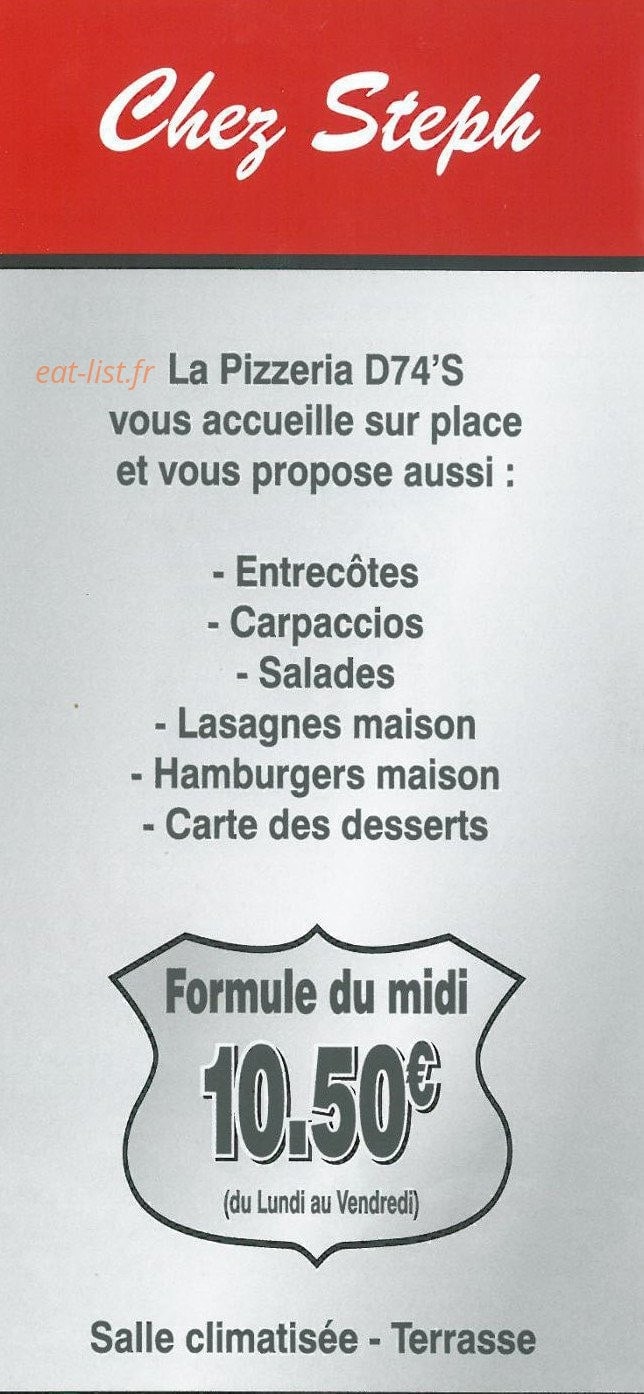 Chez Step D74's — carte page 5