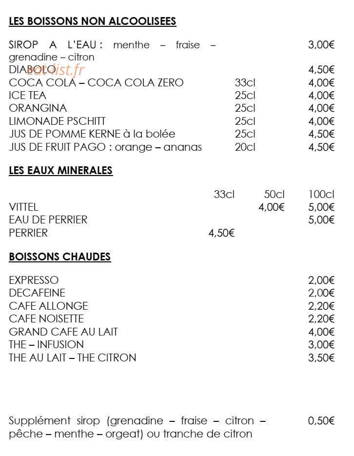 Crêperie La Grange — carte page 6