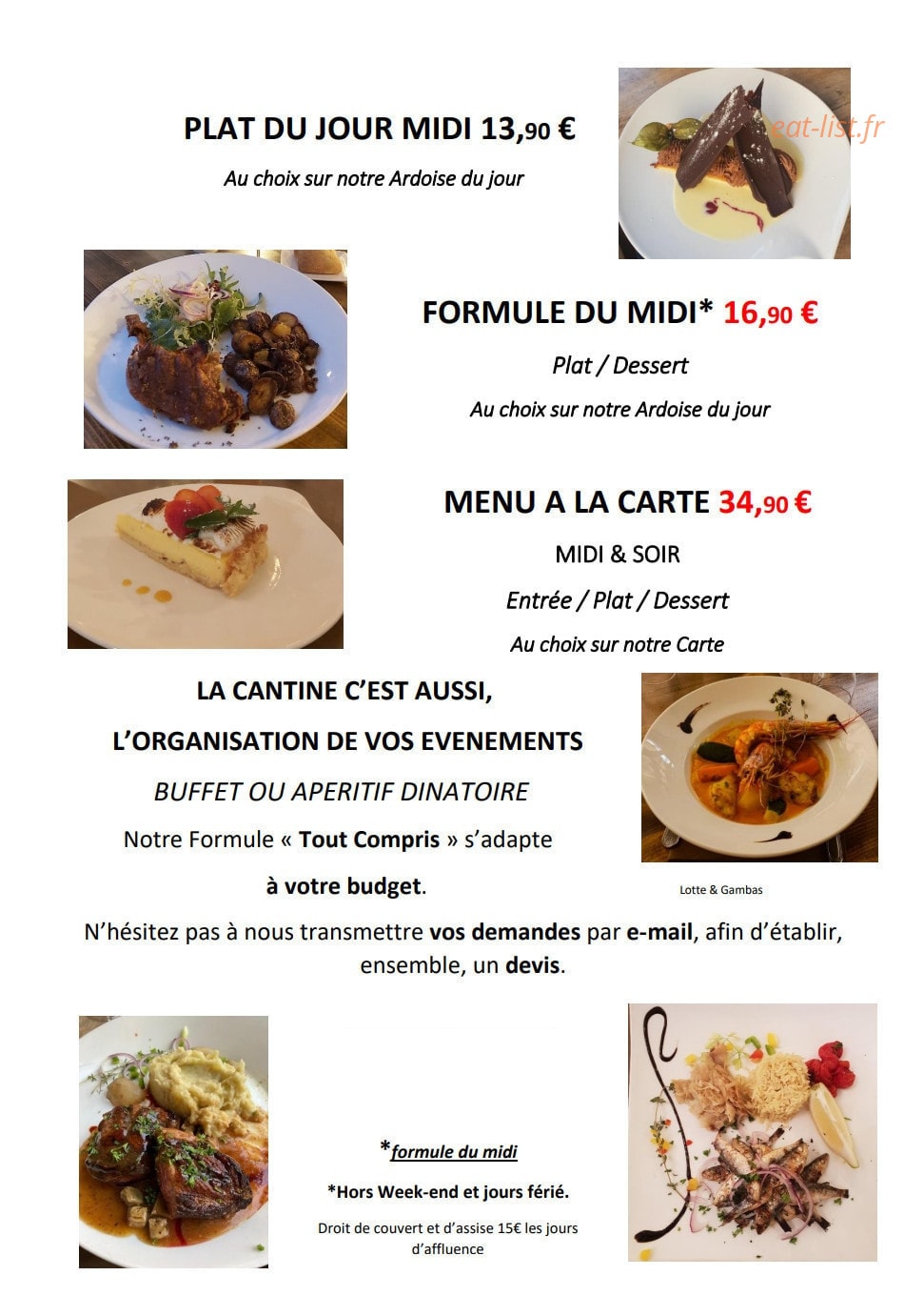La Cantine — carte page 4