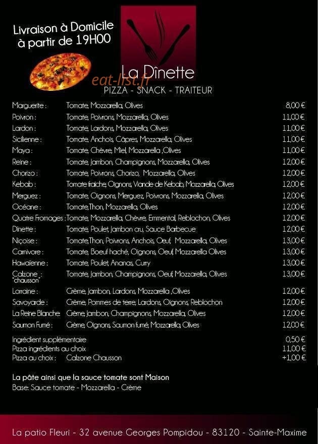 La Dînette — carte page 1