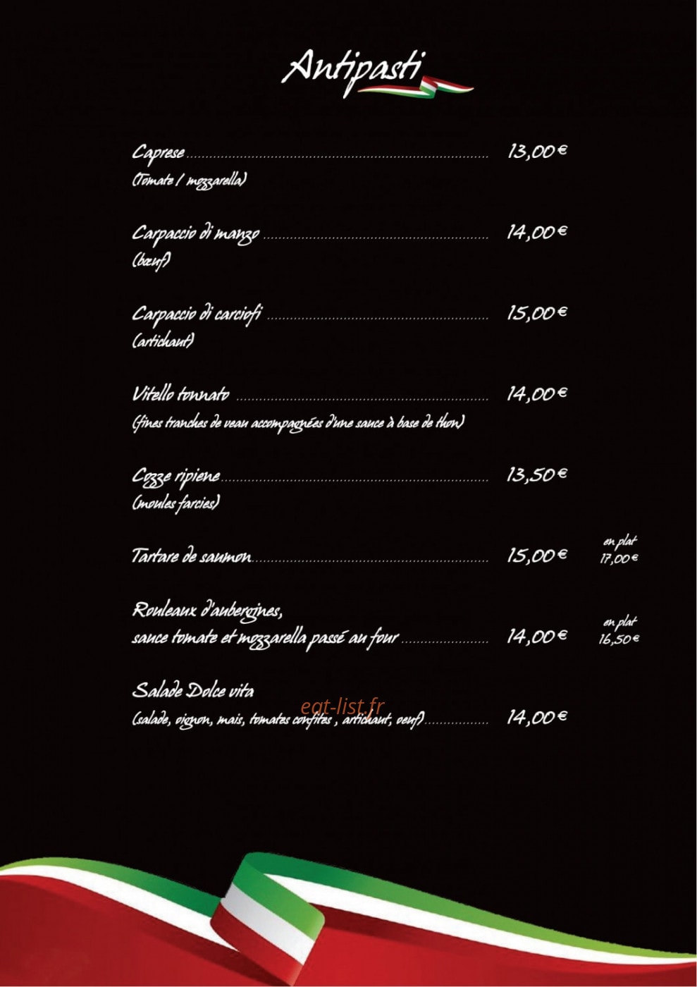 La Dolce Vita — carte page 2