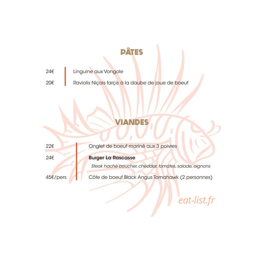 La Rascasse — carte page 4