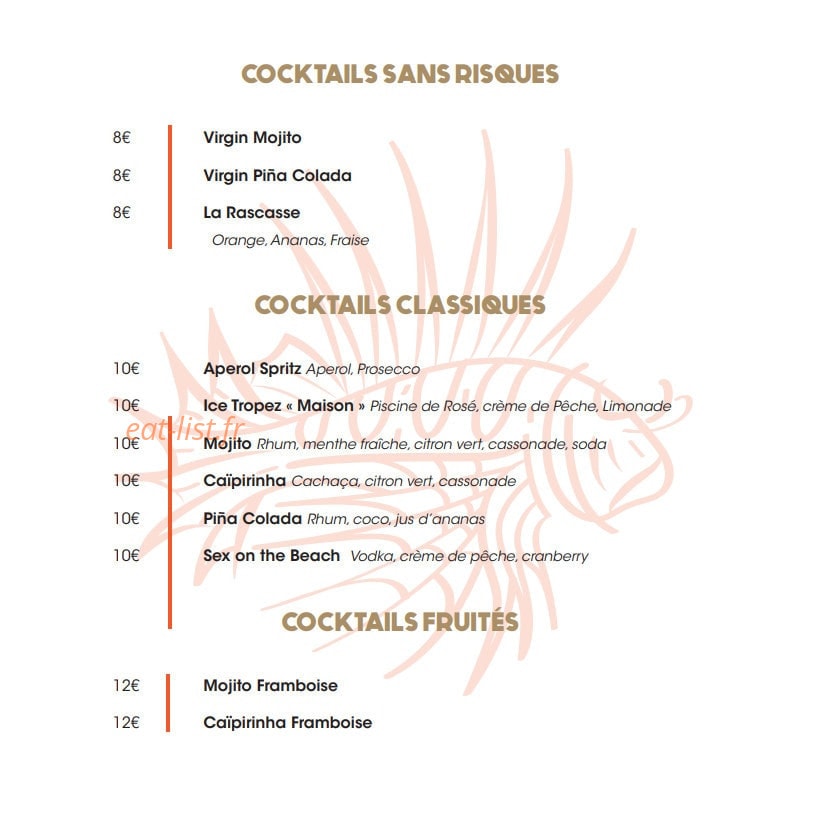 La Rascasse — carte page 8