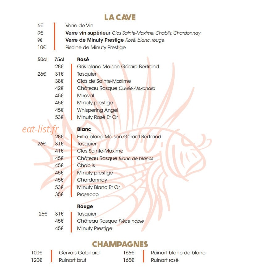 La Rascasse — carte page 9