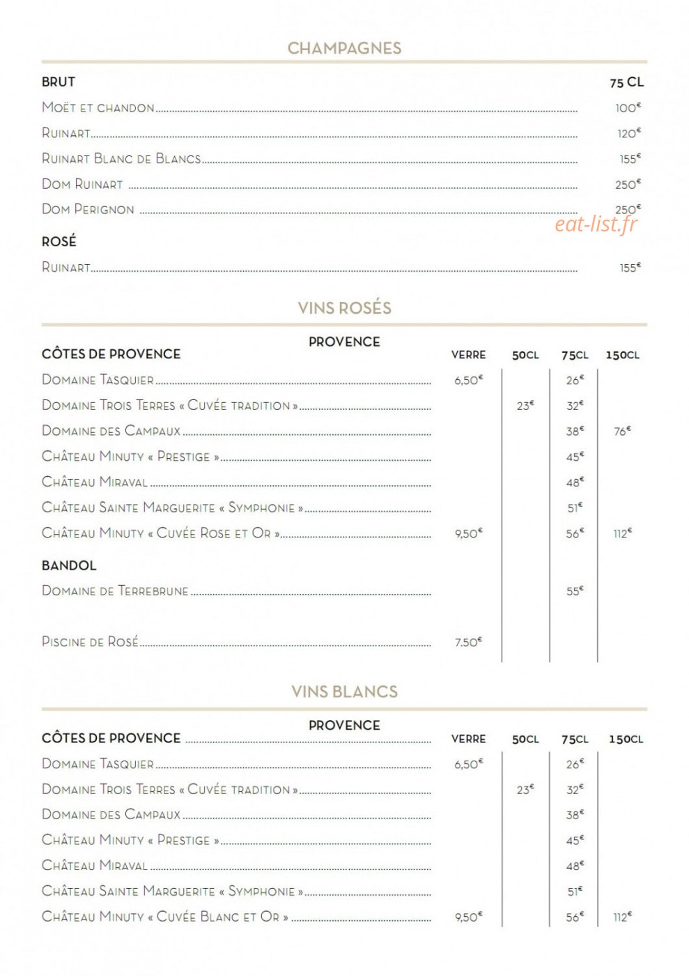 La Réserve — carte page 5