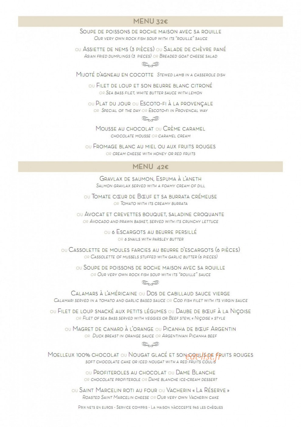 La Réserve — carte page 4