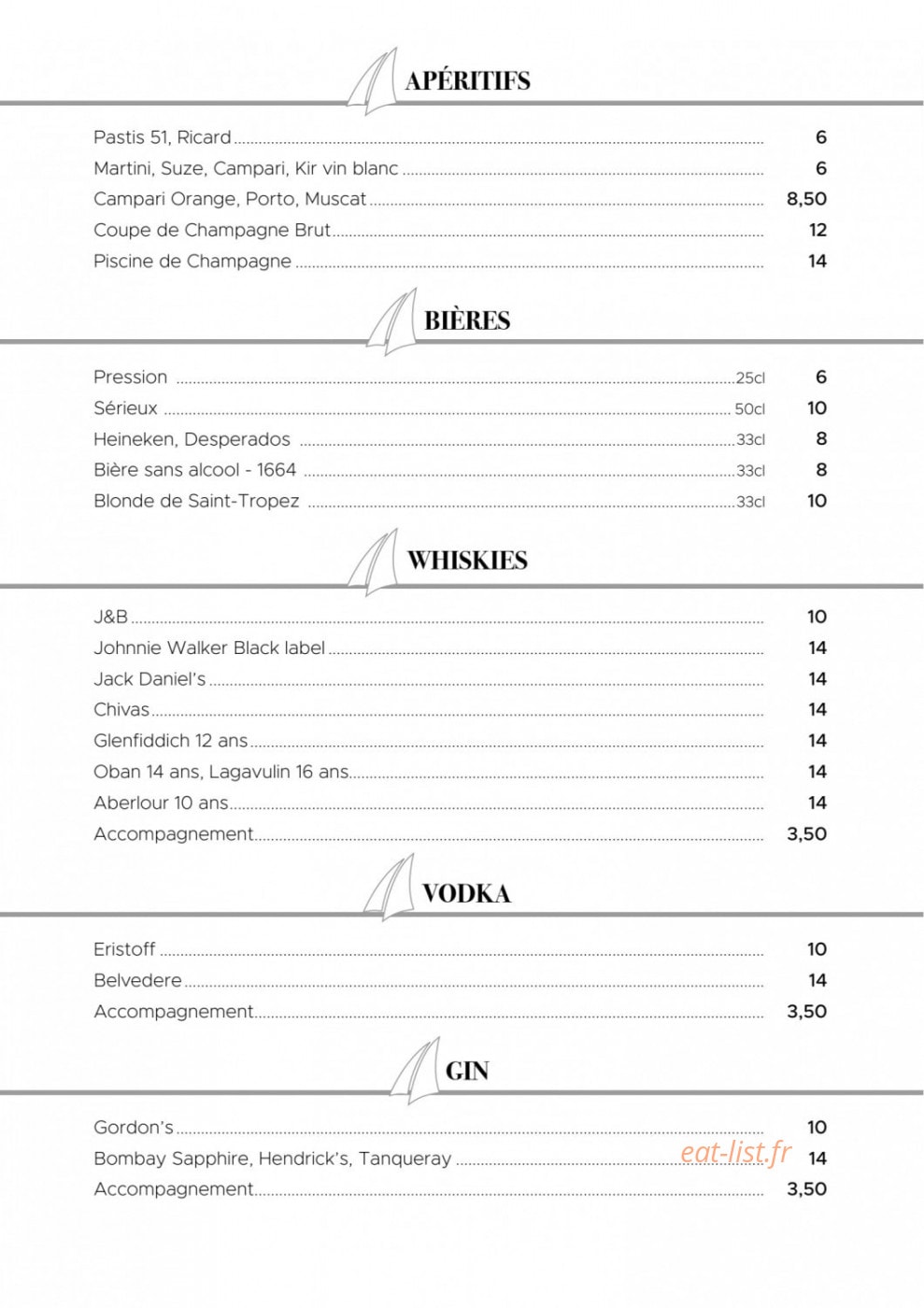 La Voile — carte page 9