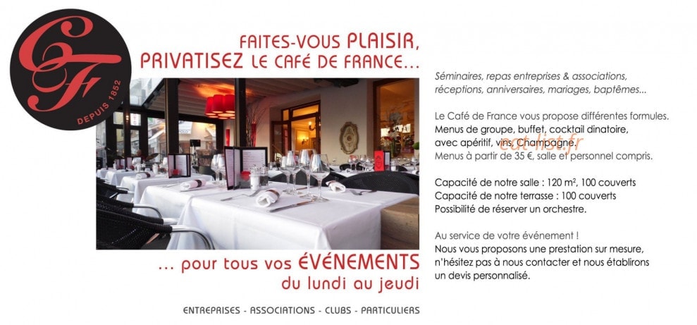 Le Cafe De France — carte page 6