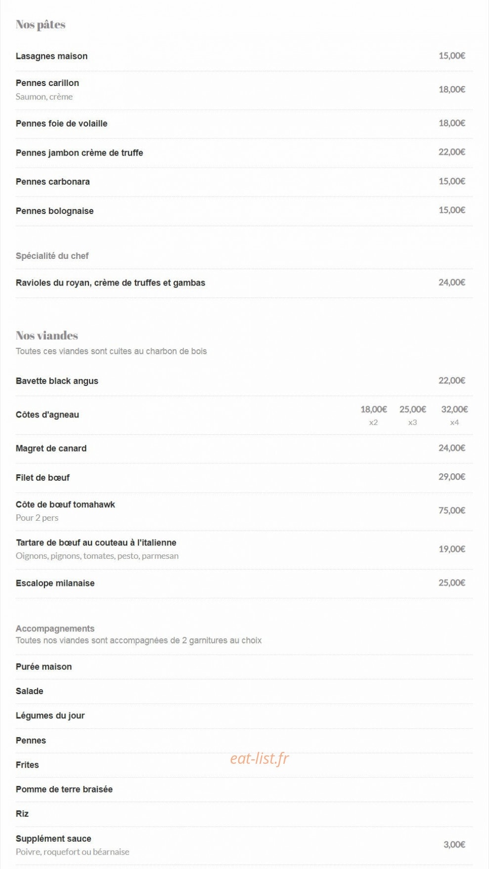 Le Carillon — carte page 2