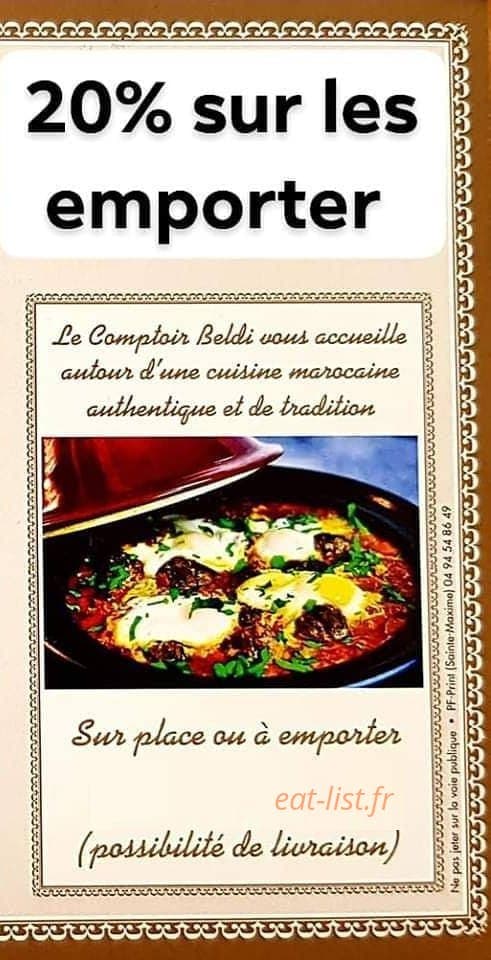 Le Comptoir beldi — carte page 5