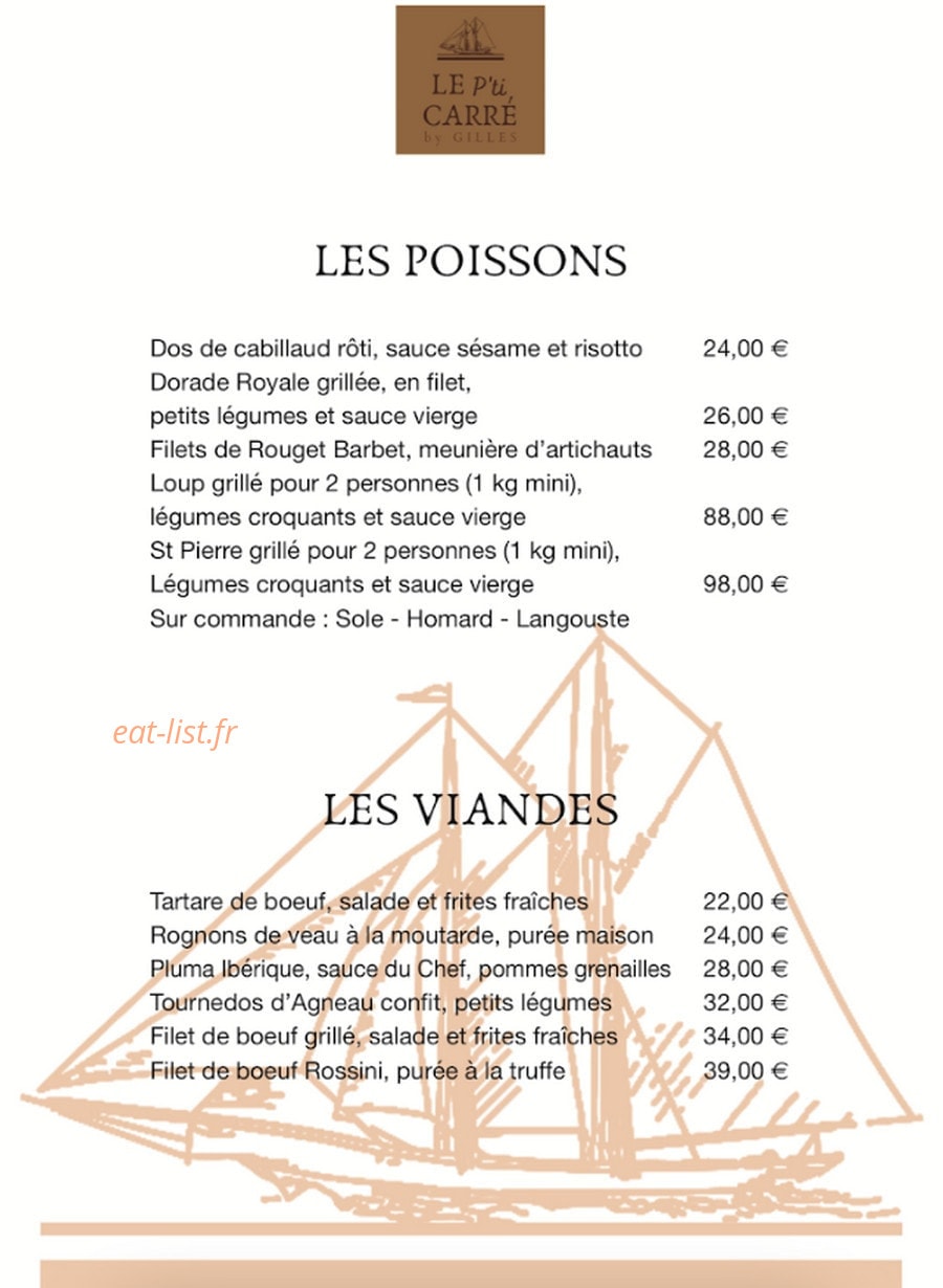Le P'ti Carre — carte page 1