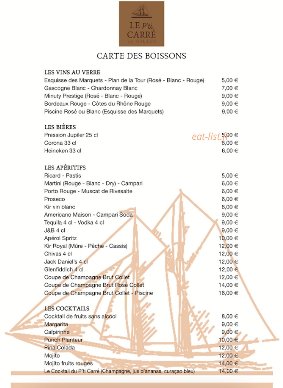 Le P'ti Carre — carte page 5