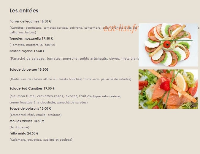 Le Saint Barth — carte page 2