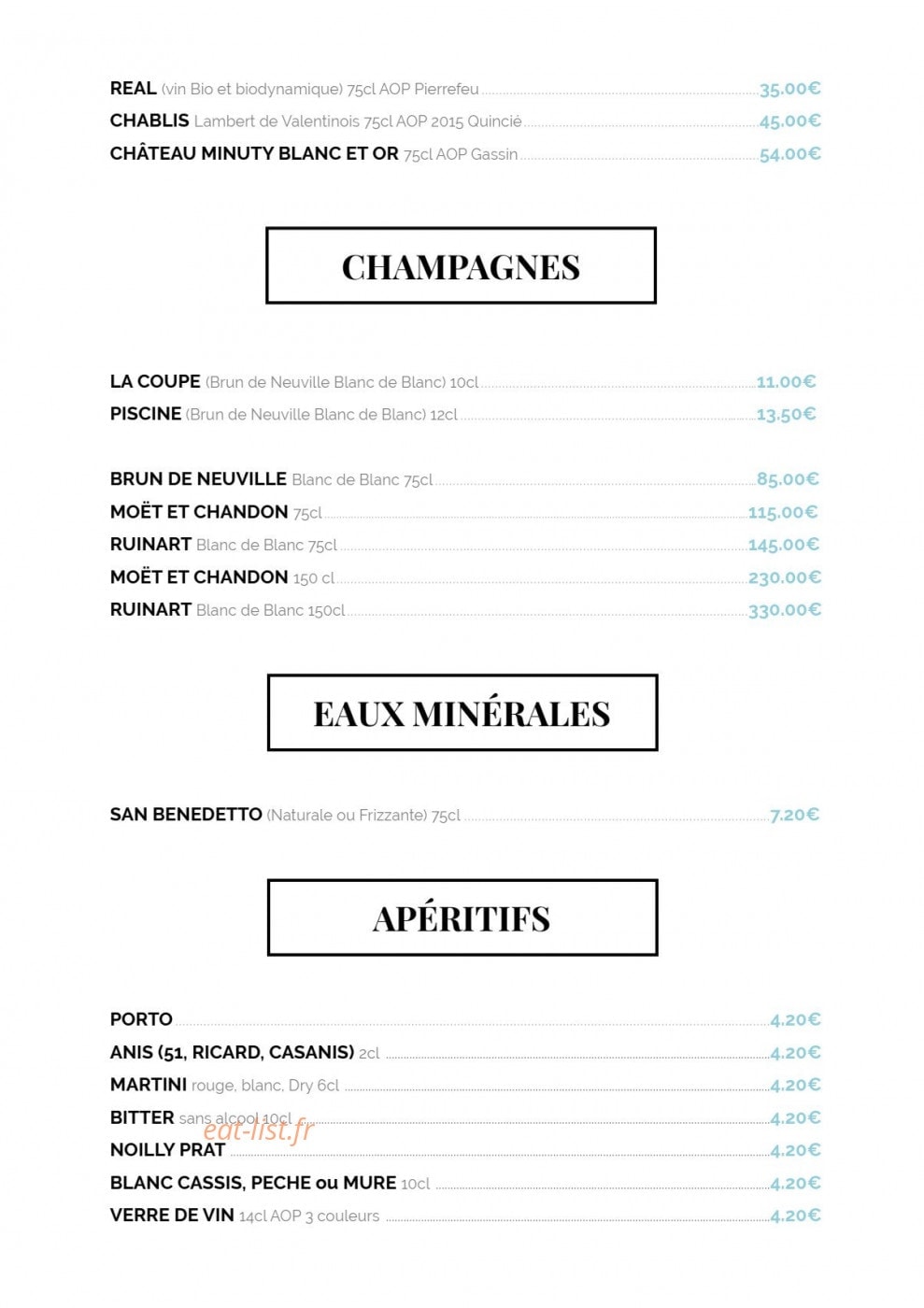 Les Copains d'Abord — carte page 7