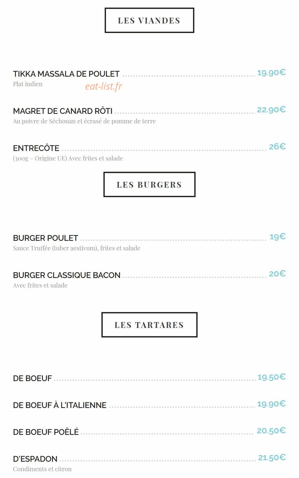 Les Copains d'Abord — carte page 3