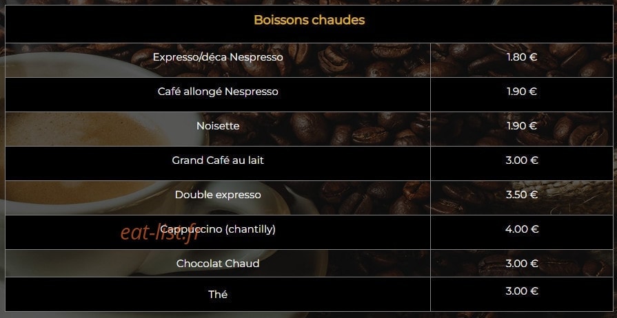 Little Café — carte page 12