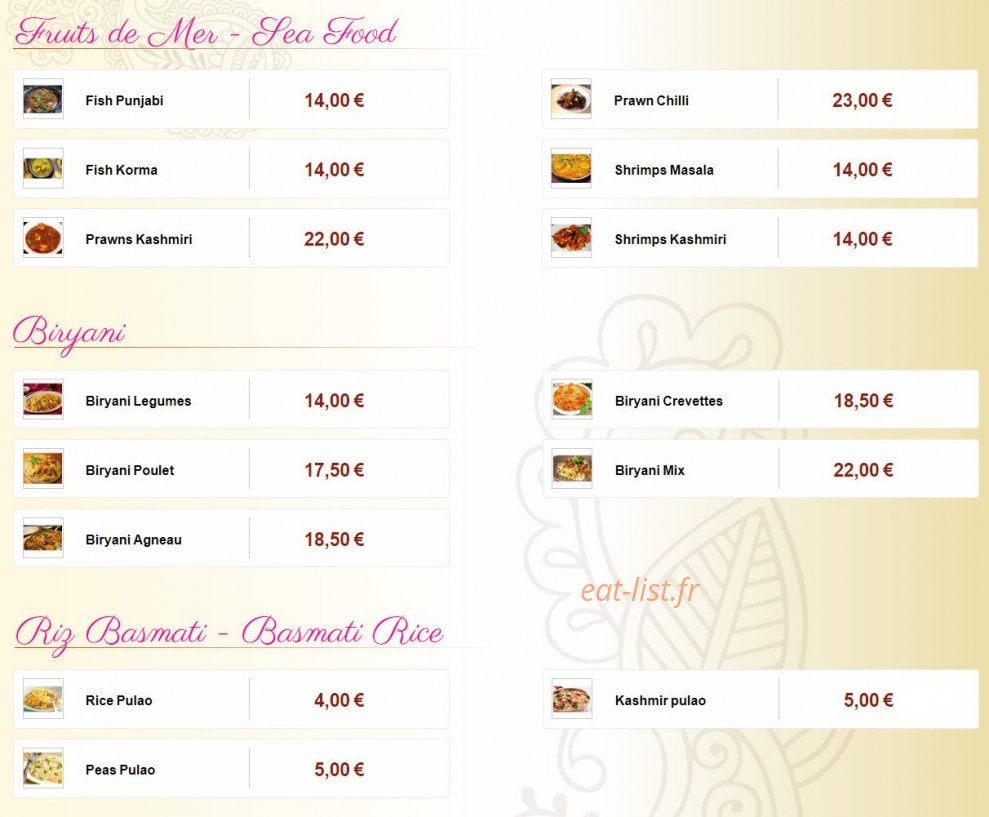 Namaste — carte page 3