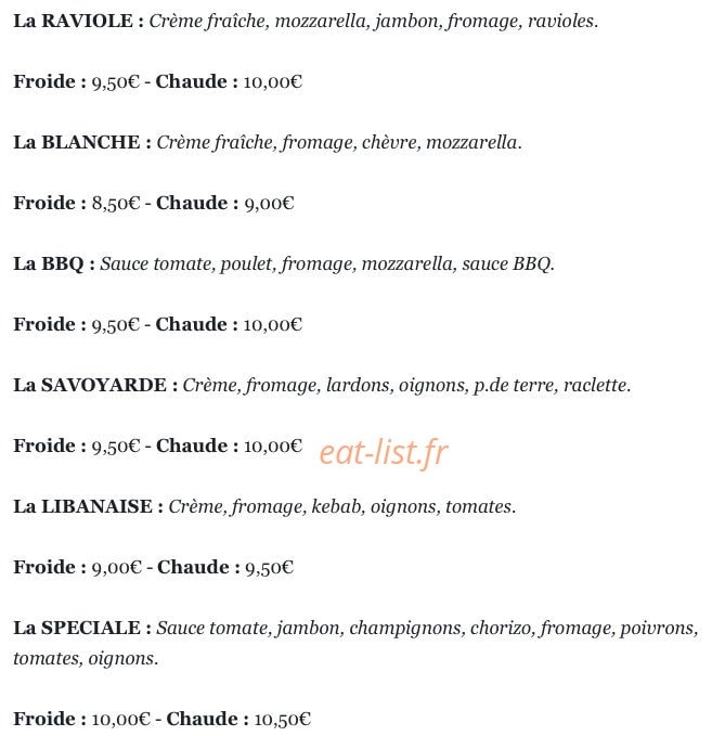 Pizza Italia — carte page 2