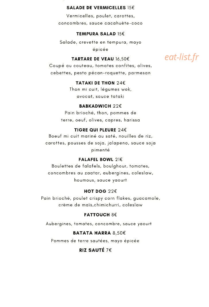 Roots cuisine de rue — carte page 7