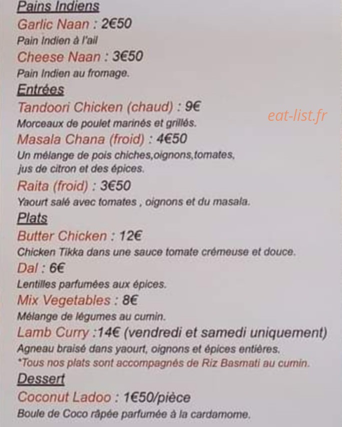 Tandoor c'est — carte page 1