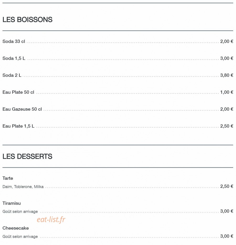 Times Food — carte page 5