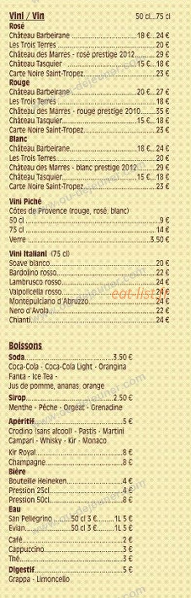 Trattoria Mamma Mia — carte page 3