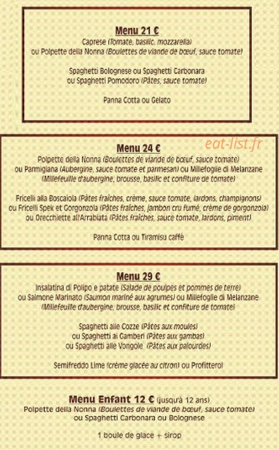 Trattoria Mamma Mia — carte page 4