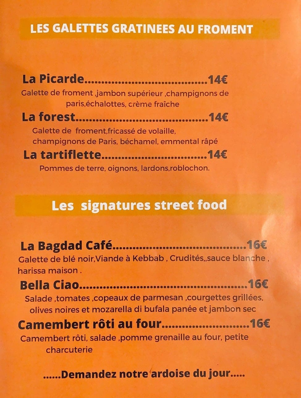 Bistro Tokata — carte page 3