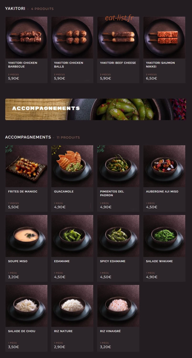 Côté Sushi — carte page 11