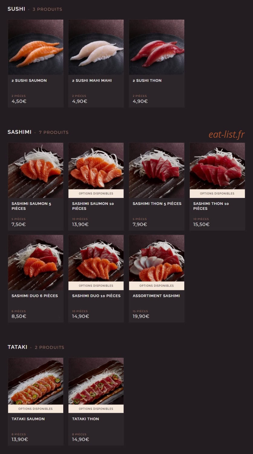 Côté Sushi — carte page 8