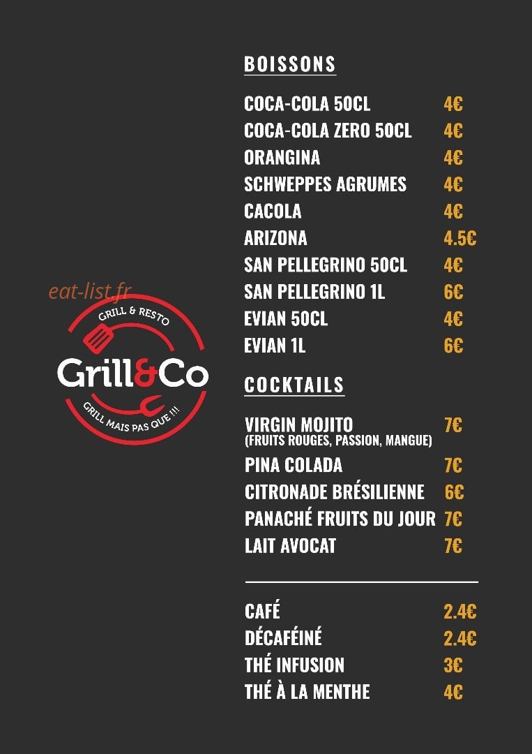 Grill & Co — carte page 2
